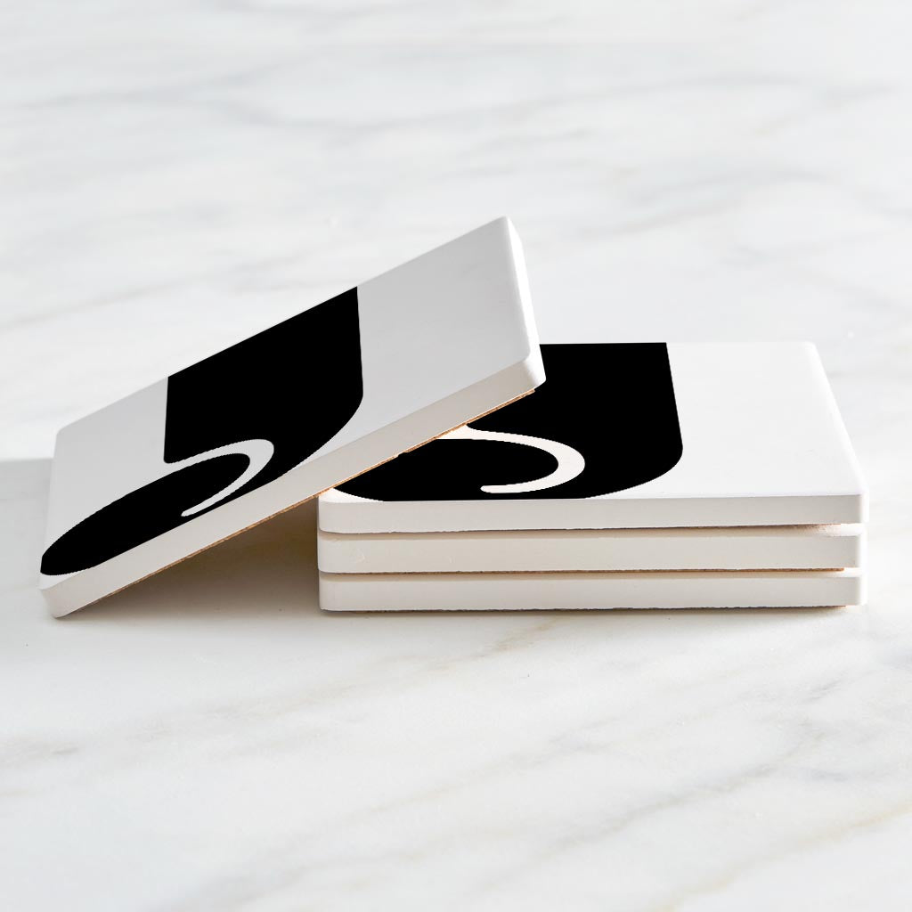 Fun Chunky Monogram J | Absorbent Coasters | Set of 4 | Min 2
