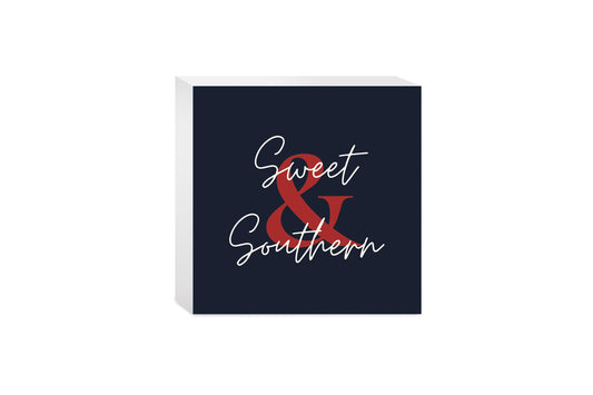 Modern Minimalist Texas Colors Sweet Southern | Wood Block | Eaches | Min 4