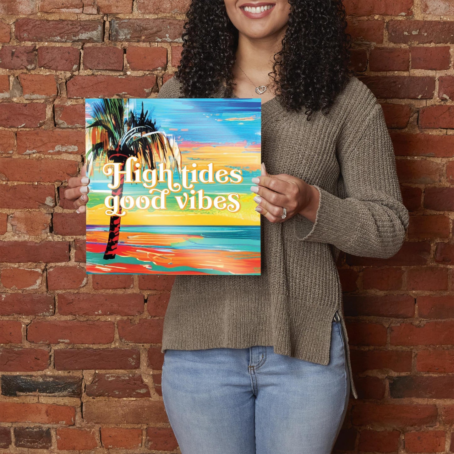 High Tides Good Vibes | Hi-Def Glass Art | Eaches | Min 1