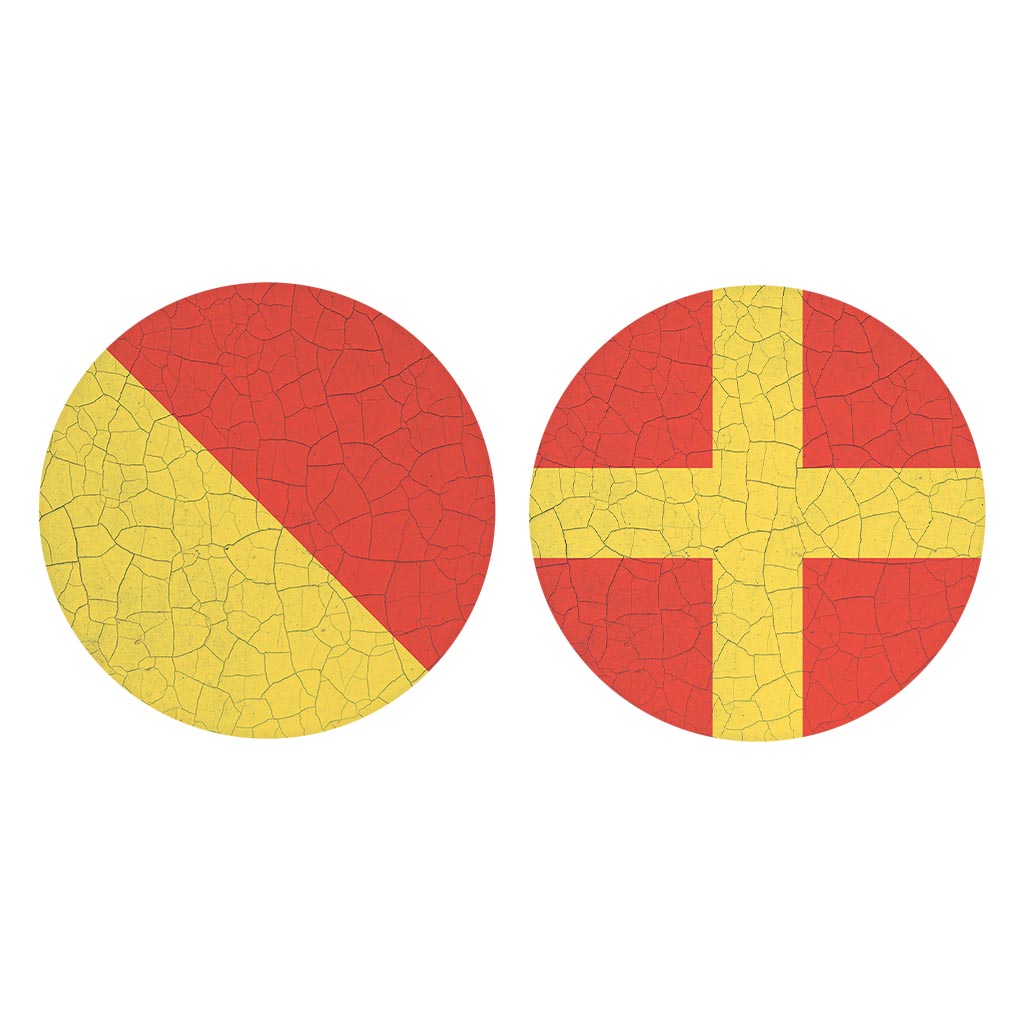 Nautical Flags | Absorbent Car Coasters | Set of 2 | Min 4