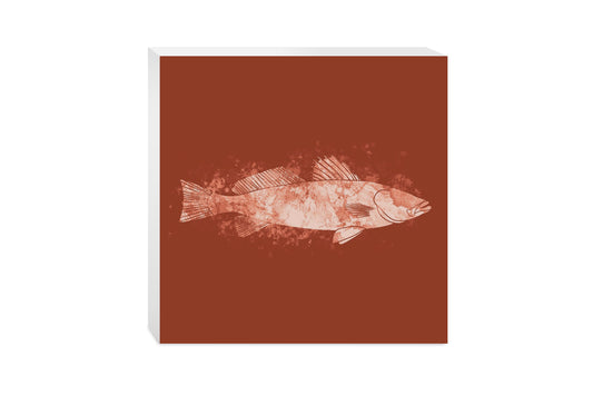 Louisiana Colorful Water Color Speckled Trout | Wood Block | Eaches | Min 2