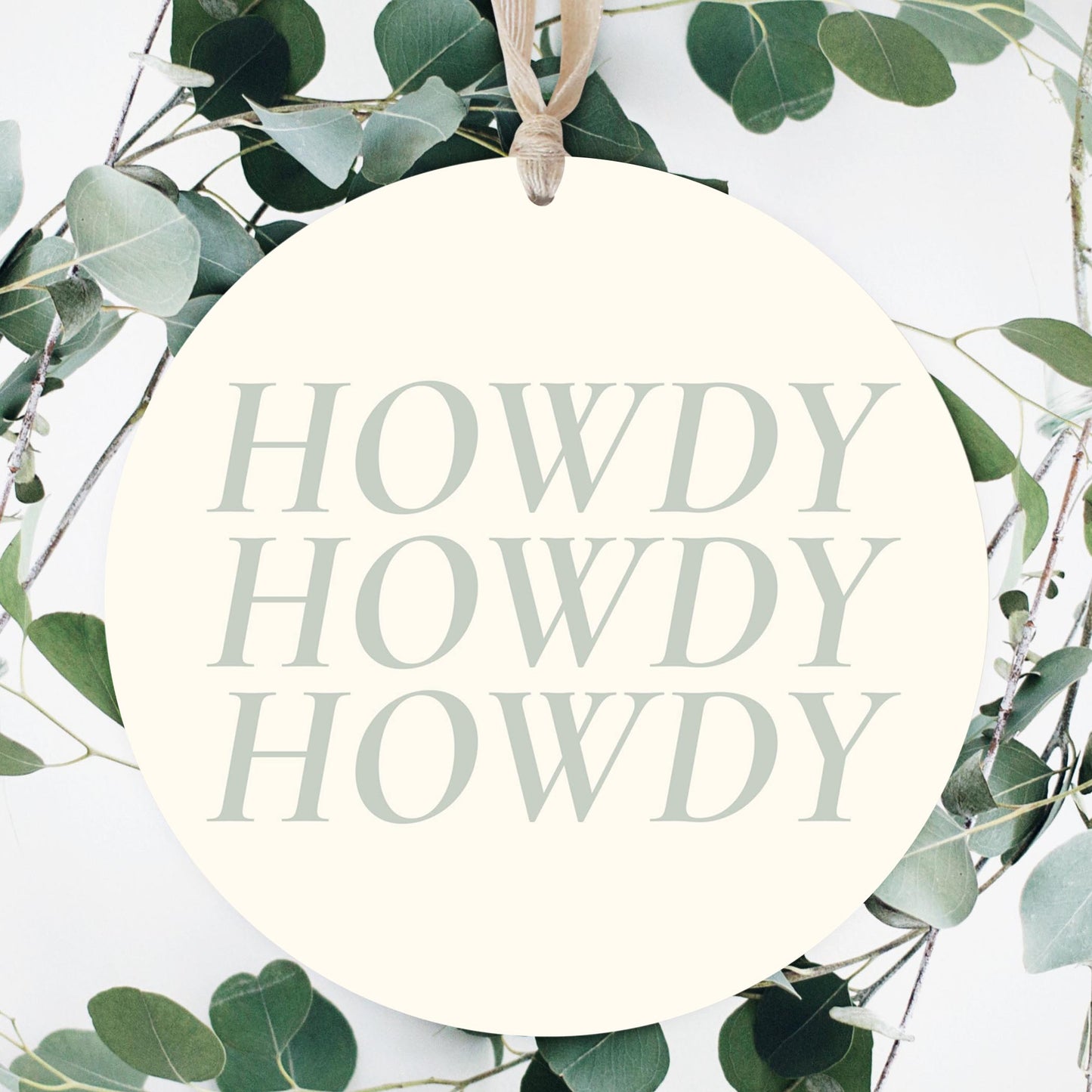 Modern Minimalist Oklahoma Howdy | Wood Ornament | Eaches | Min 1
