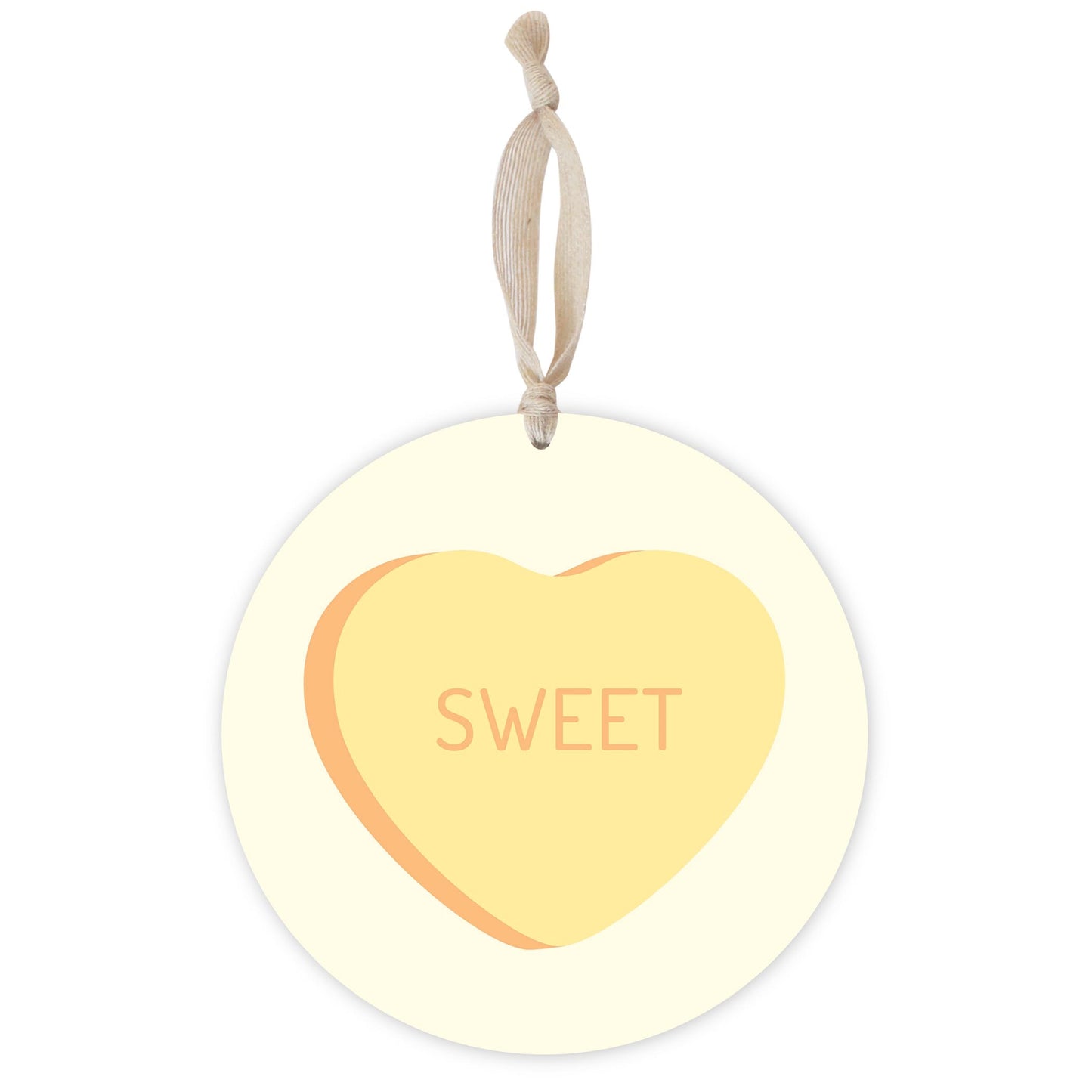 Message Hearts Sweet | Wood Ornament | Eaches | Min 1