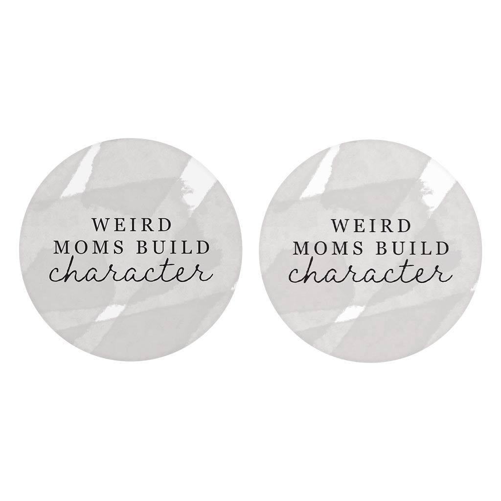 Modern Minimalist Mothers Day Weird Moms | Absorbent Car Coasters | Set of 2 | Min 4