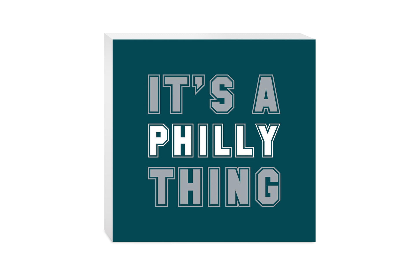 Modern Minimalist Pennsylvania Philly Thing | Wood Block | Eaches | Min 2