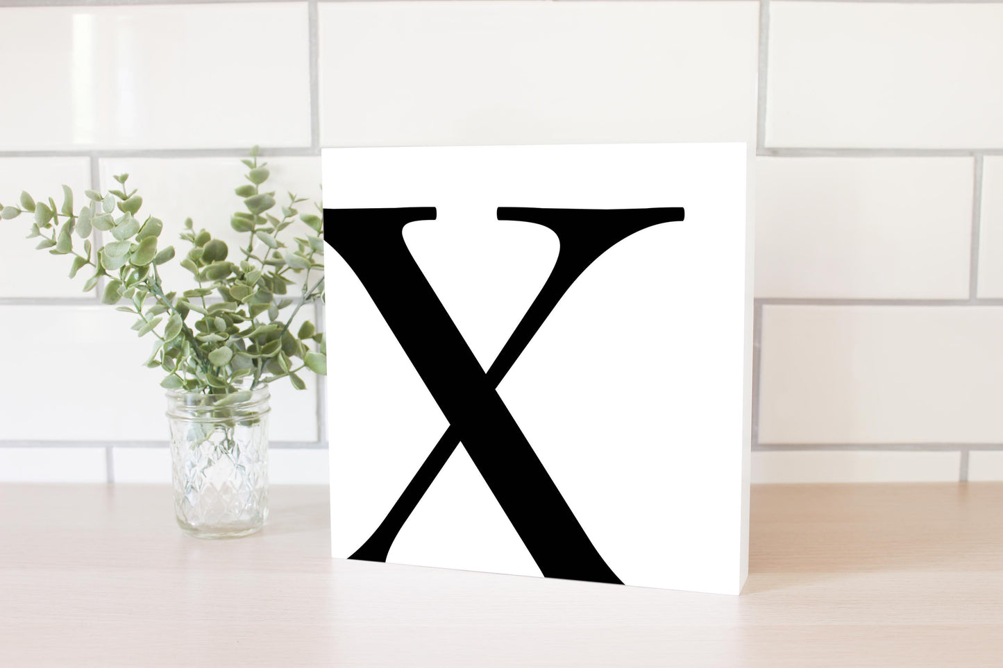 Minimal Monogram X | Wood Block | Eaches | Min 2