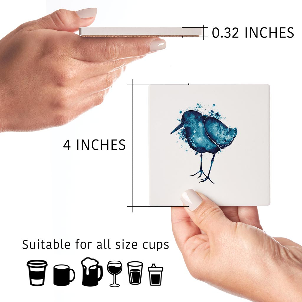 East Coast Water Color Sand Piper | Absorbent Coasters | Set of 4 | Min 2