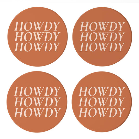 Modern Minimalist Texas Howdy | Absorbent Coasters | Set of 4 | Min 2