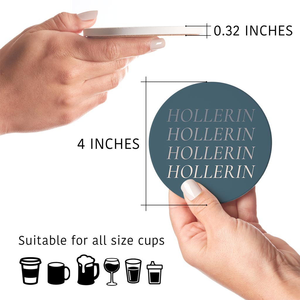 Modern Minimalist Arkansas Hollerin | Absorbent Coasters | Set of 4 | Min 2