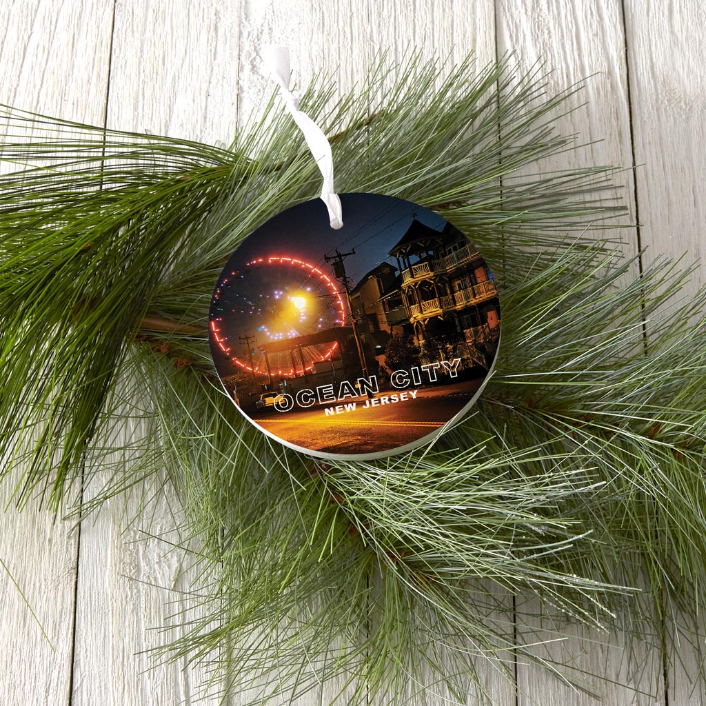 OCNJ Photo With Text | Wood Ornament | Eaches | Min 6