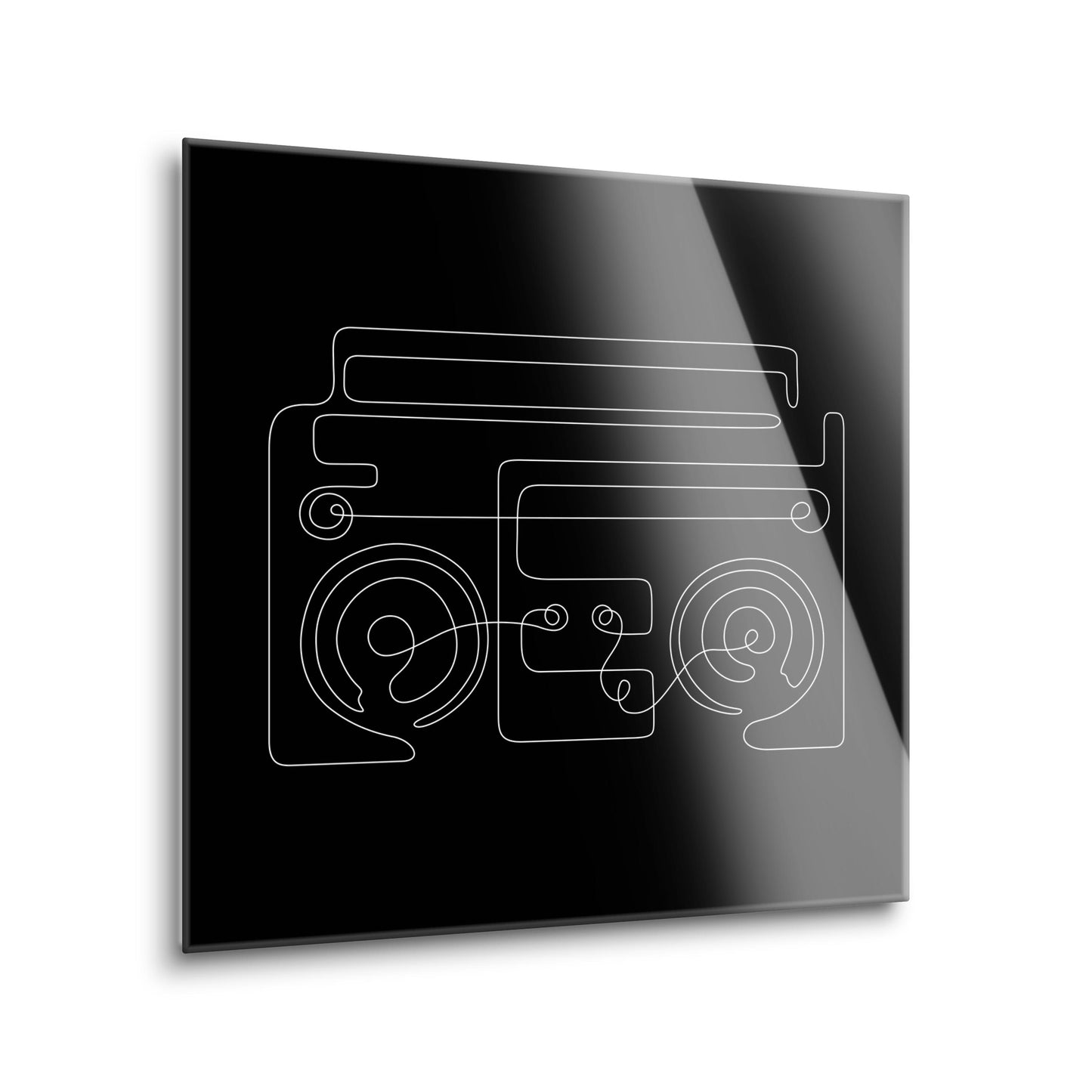 Minimalistic Music Line Drawings | Hi-Def Glass Art | Eaches | Min 2
