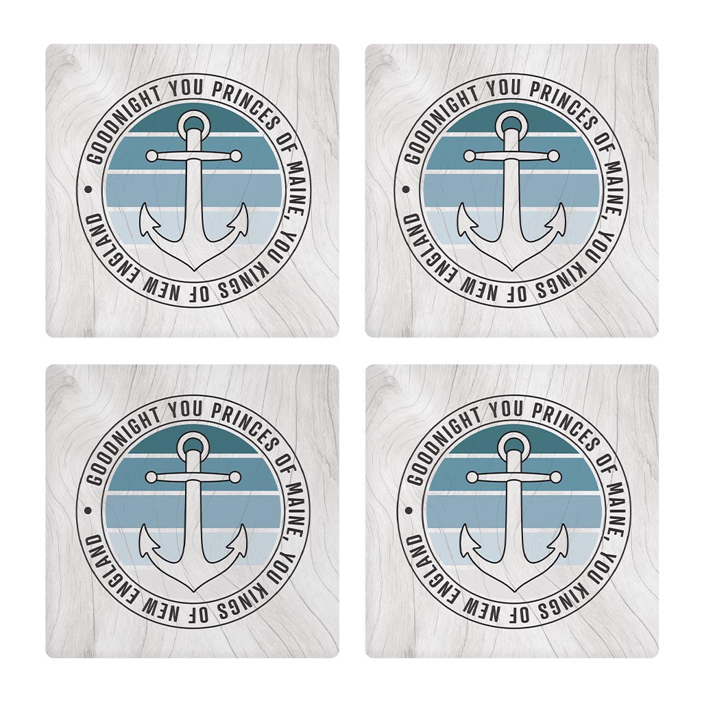 New England Anchor Saying | Absorbent Coasters | Set of 4 | Min 2