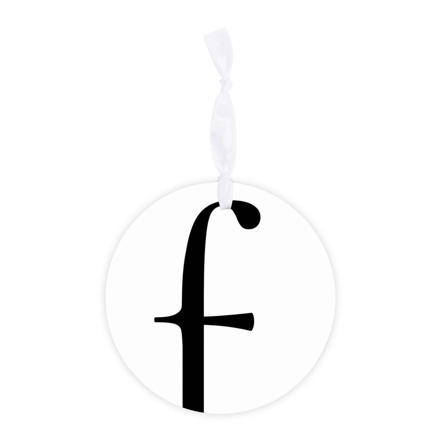 Minimalist Monogram F Circle| Wood Ornament | Eaches | Min 6