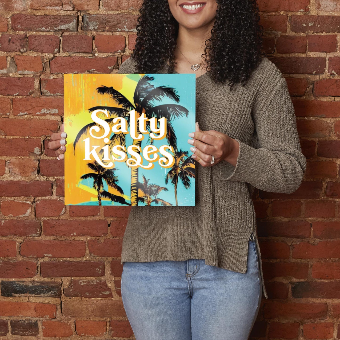 Salty Kisses Palm Trees | Hi-Def Glass Art | Eaches | Min 1