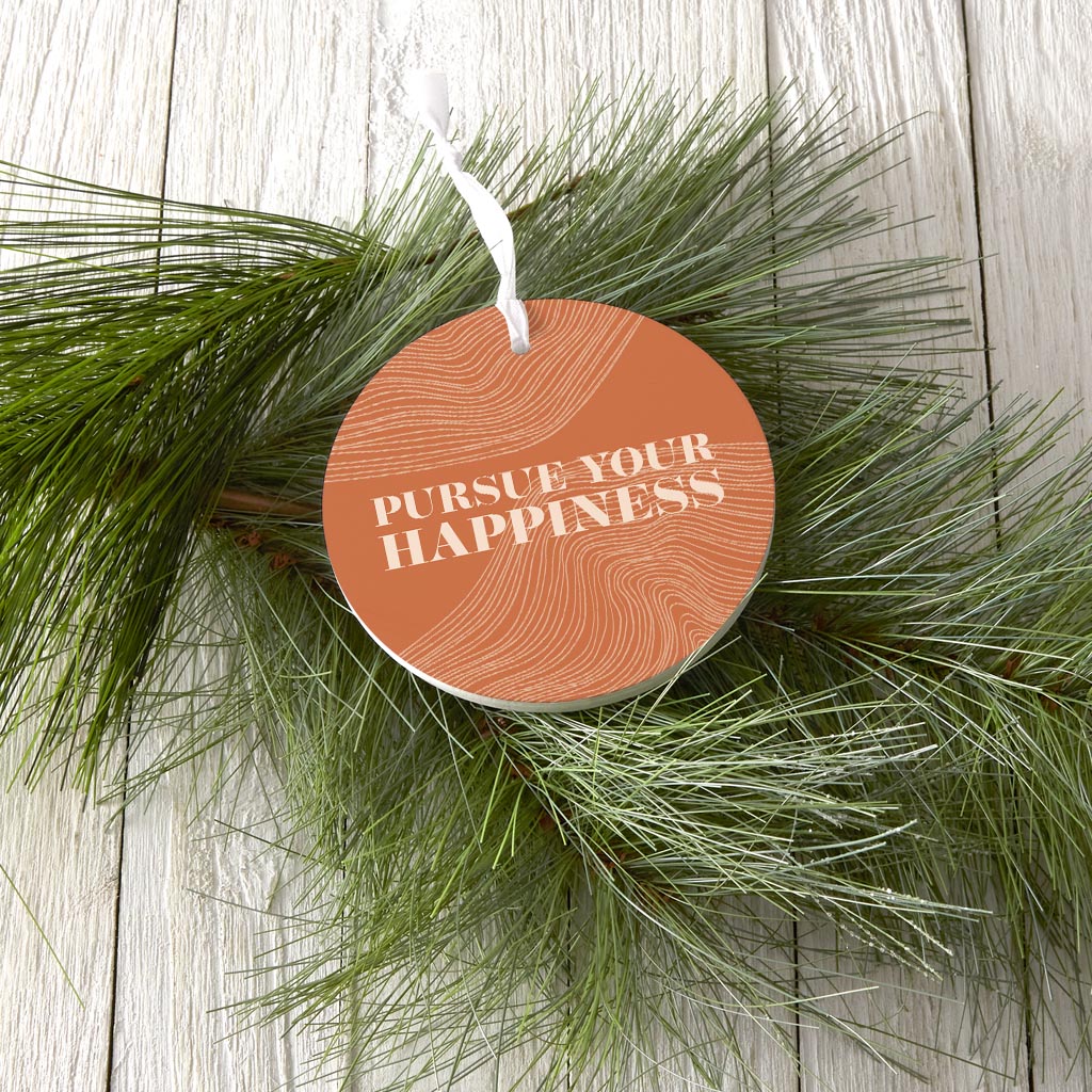 Modern Minimalist Pennsylvania Happiness Quip| Wood Ornament | Eaches | Min 6