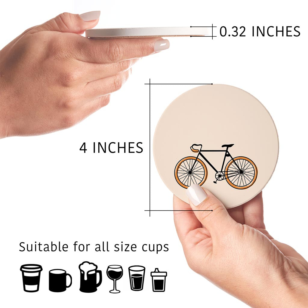 Vintage Bike With Pattern | Absorbent Coasters | Set of 4 | Min 2