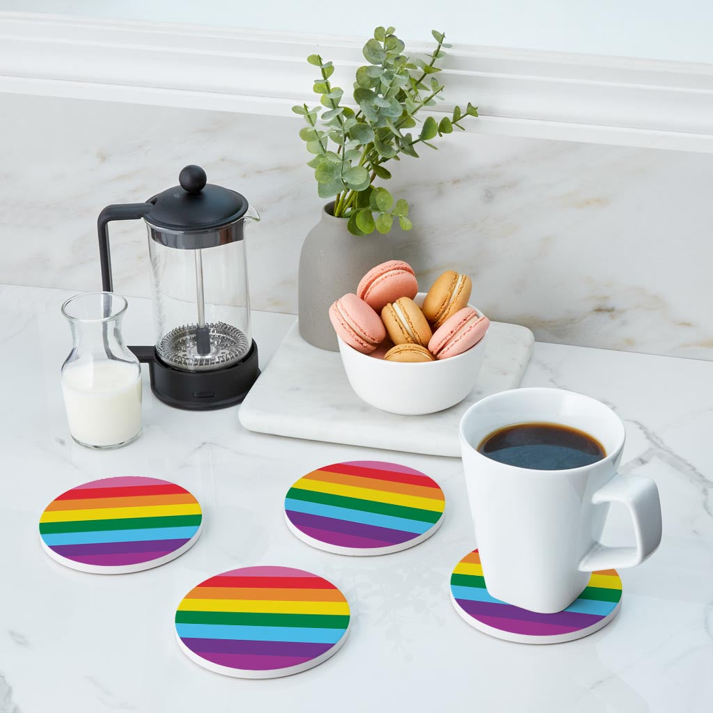 Original Pride Flag Colors | Absorbent Coasters | Set of 4 | Min 2