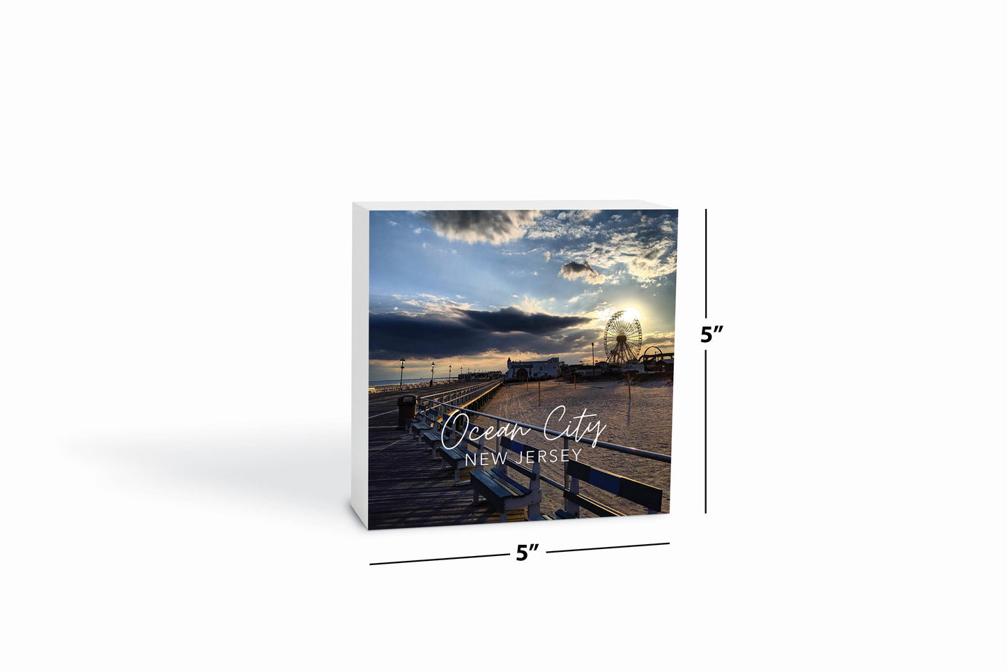 OCNJ Photo With Text | Wood Block | Eaches | Min 4
