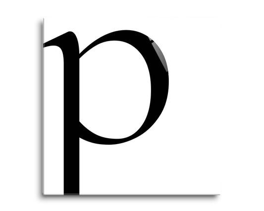 Minimal Monogram P | Hi-Def Glass Art | Eaches | Min 2