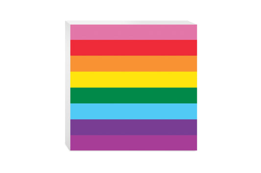 Original Pride Flag Colors | Wood Block | Eaches | Min 2