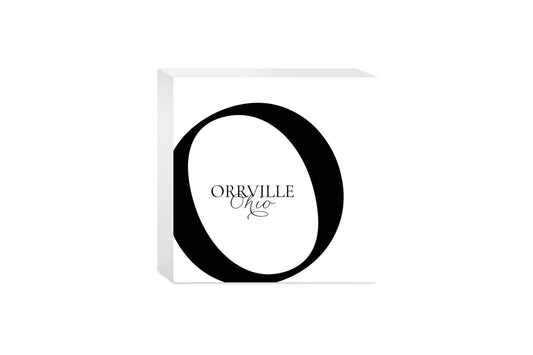 Orrville Oh Minimal Monogram | Wood Block | Eaches | Min 4