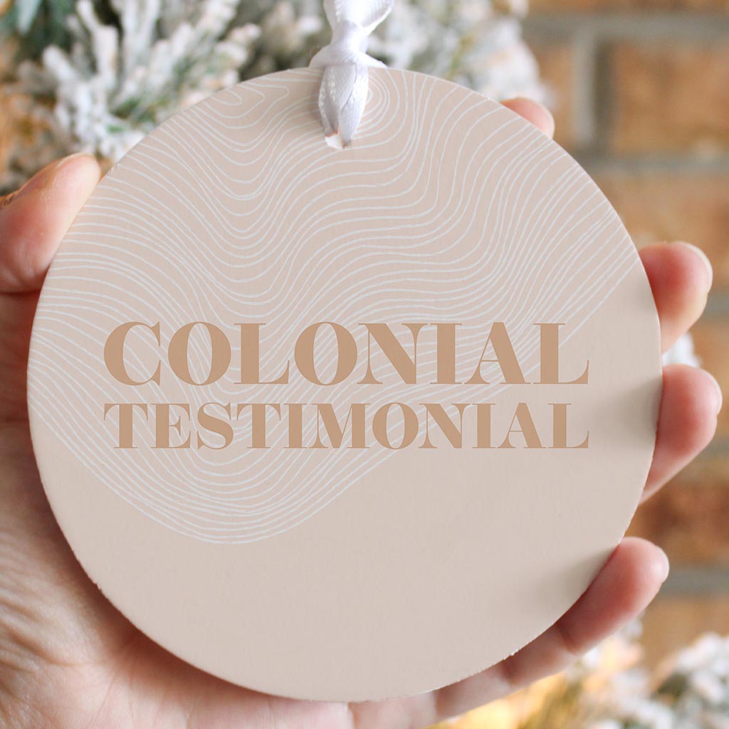 Modern Minimalist Pennsylvania Colonial Quip| Wood Ornament | Eaches | Min 6