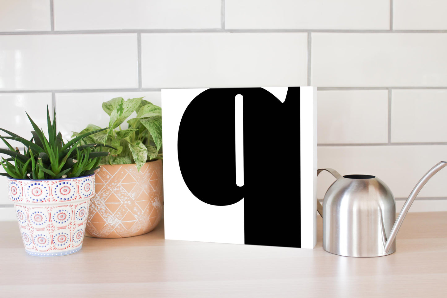 Fun Chunky Monogram Q | Wood Block | Eaches | Min 2