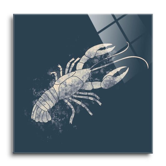 Louisiana Colorful Water Color Crawfish | Hi-Def Glass Art | Eaches | Min 1