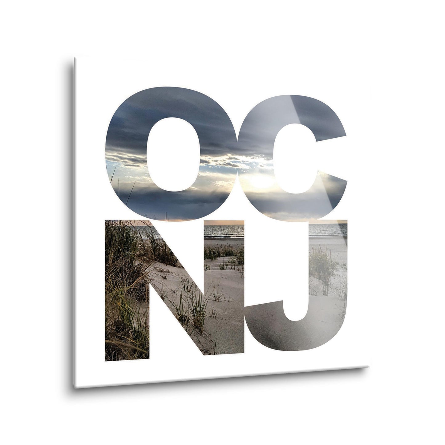 OCNJ Photo With Text | Hi-Def Glass Art | Eaches | Min 2