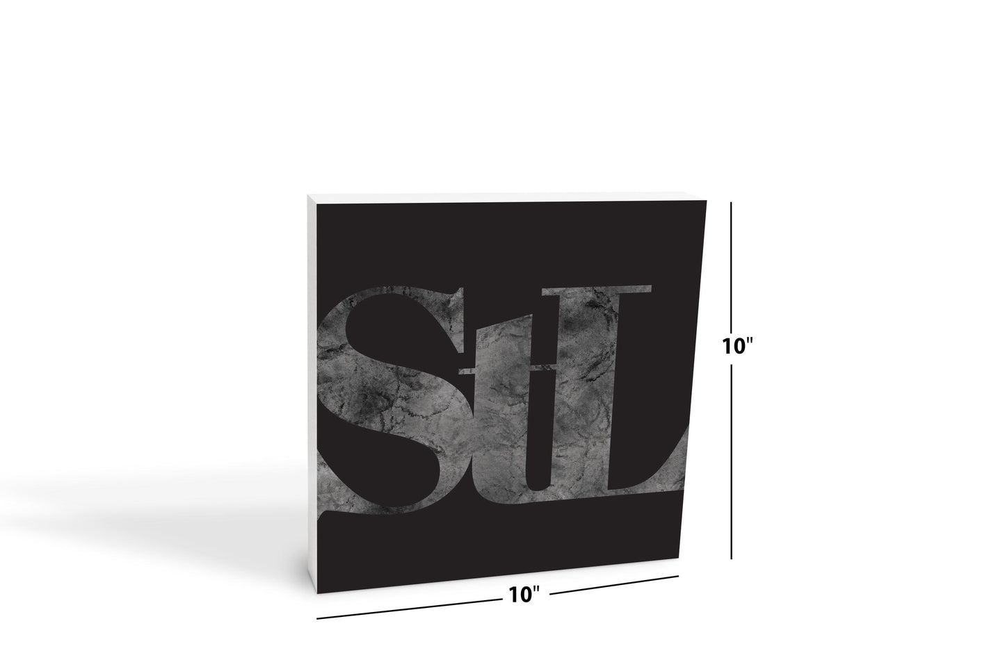 Minimalist B&W Missouri St Louis Black Initials | Wood Block | Eaches | Min 2