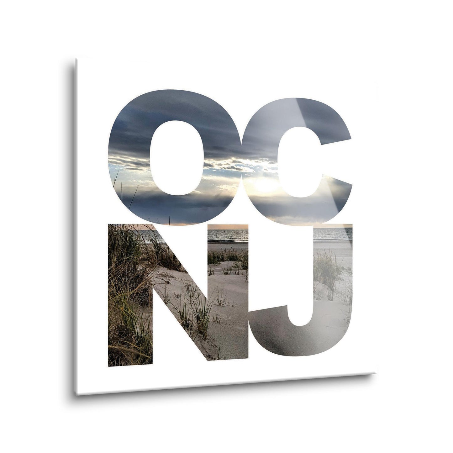 OCNJ Photo With Text | Hi-Def Glass Art | Eaches | Min 1