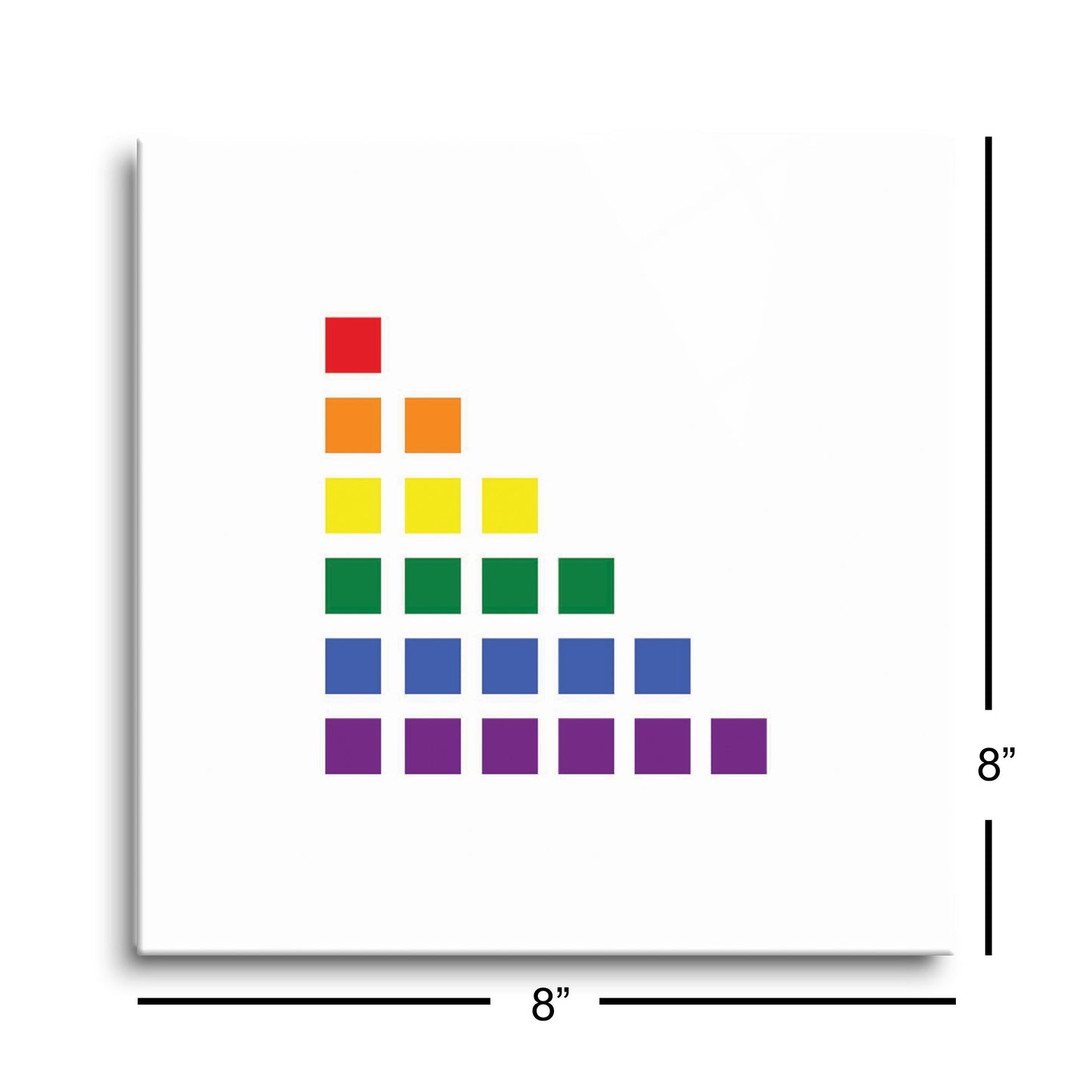 Minimalistic Pride Squares| Hi-Def Glass Art | Eaches | Min 2