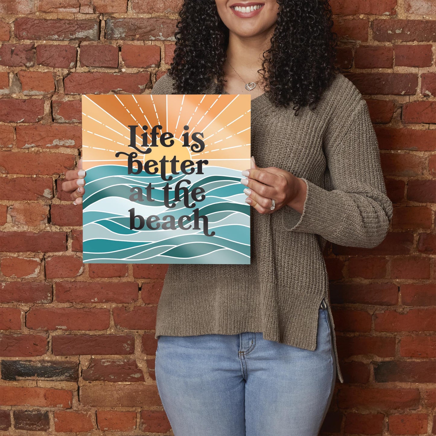 Life Is Better At The Beach | Hi-Def Glass Art | Eaches | Min 1