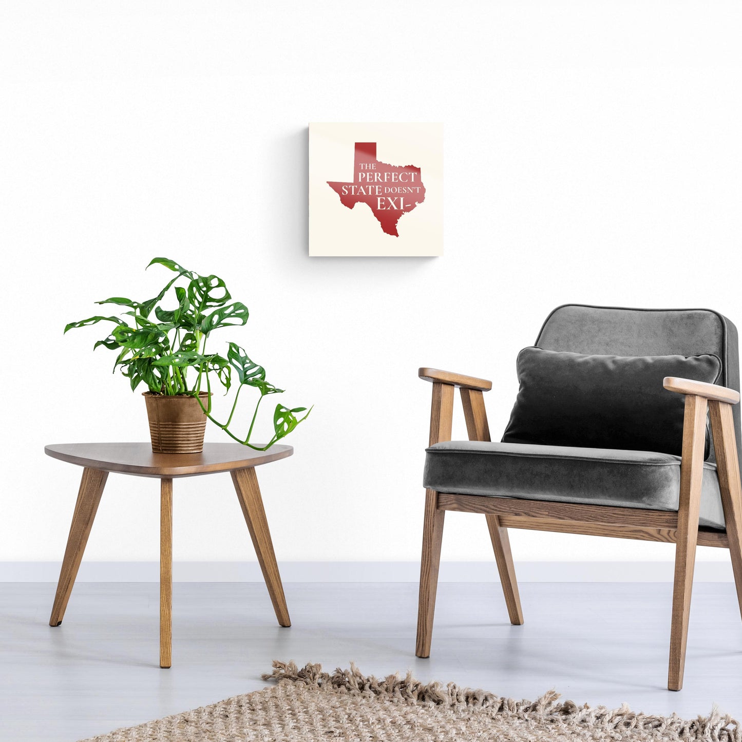 Modern Minimalist Texas Colors Perfect State | Hi-Def Glass Art | Eaches | Min 1