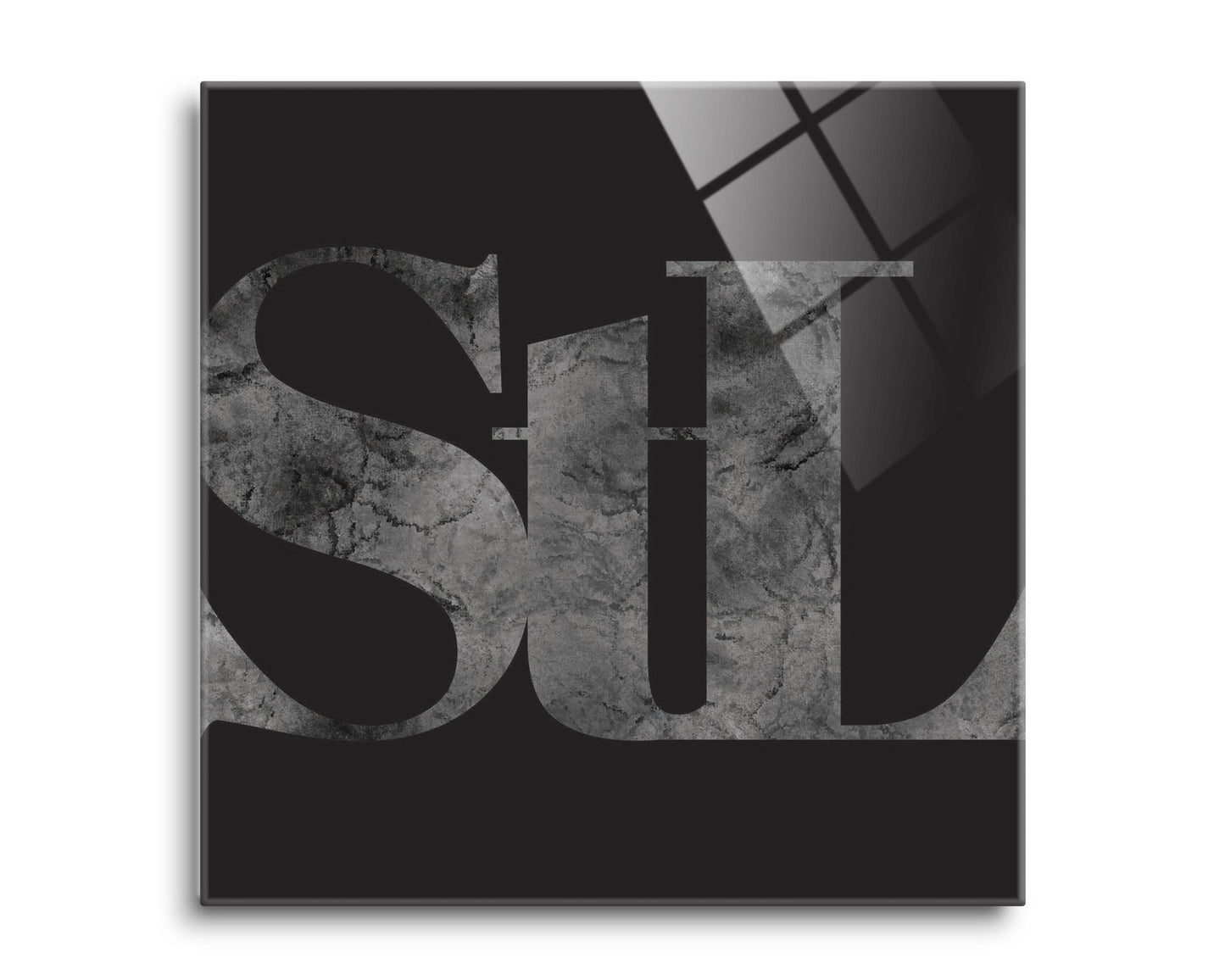 Minimalist B&W Missouri St Louis Black Initials | Hi-Def Glass Art | Eaches | Min 2