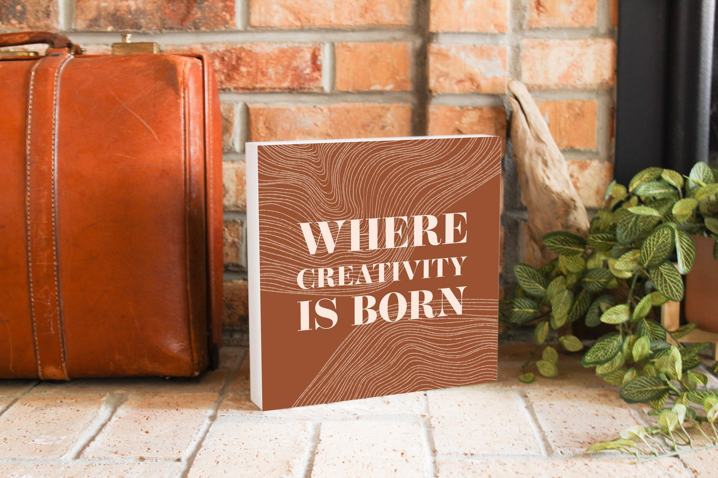 Modern Minimalist New York Creativity Is Born | Wood Block | Eaches | Min 2