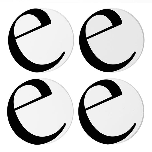 Minimalist Monogram E Circle | Absorbent Coasters | Set of 4 | Min 2