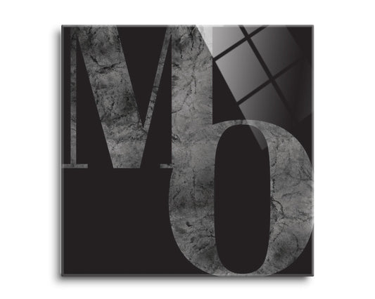 Minimalist B&W Missouri Black Initials | Hi-Def Glass Art | Eaches | Min 2