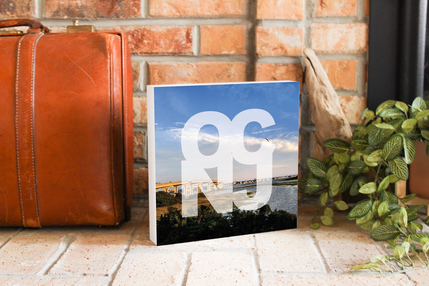 OCNJ Photo With Text | Wood Block | Eaches | Min 2