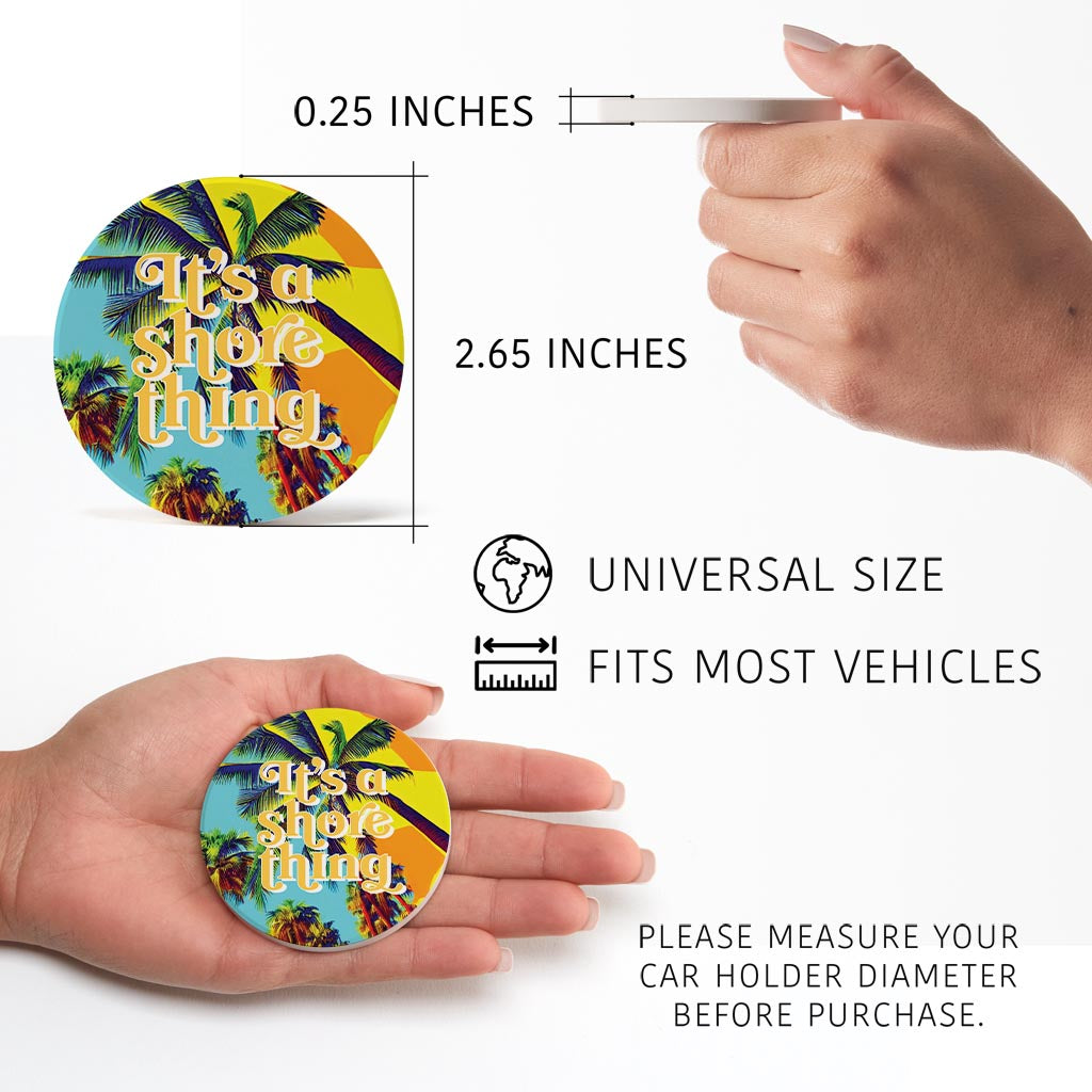 Its A Shore Thing | Absorbent Car Coasters | Set of 2 | Min 4
