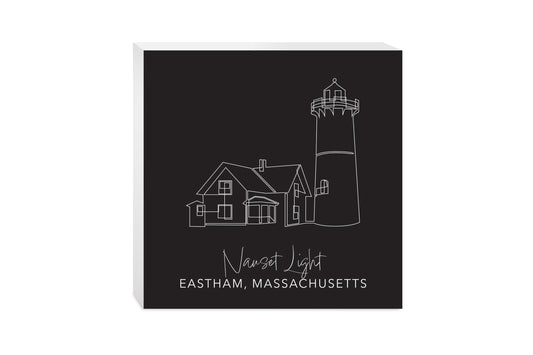 Black Nauset Light | Wood Block | Eaches | Min 2