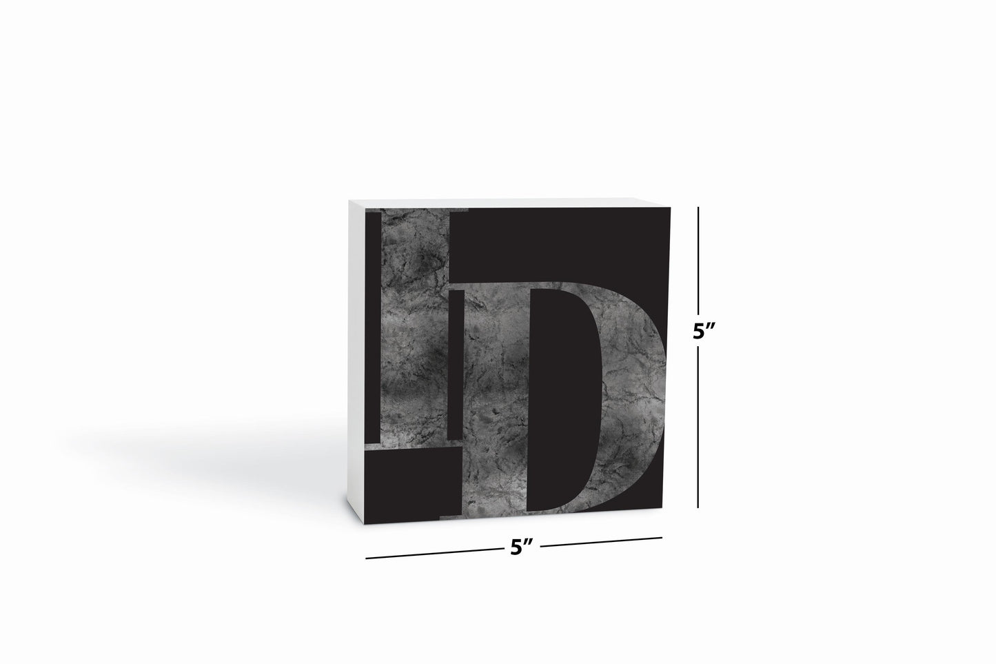 Minimalist B&W Idaho Black Initials | Wood Block | Eaches | Min 4