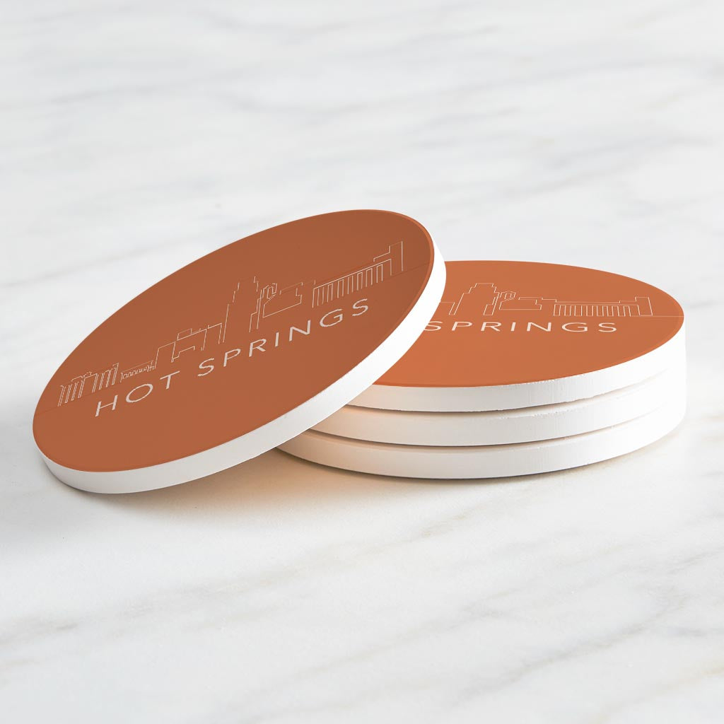 Modern Minimalist Arkansas Hot Springs | Absorbent Coasters | Set of 4 | Min 2