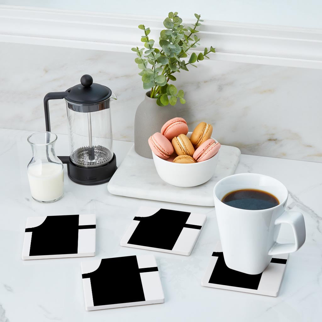 Fun Chunky Monogram T | Absorbent Coasters | Set of 4 | Min 2