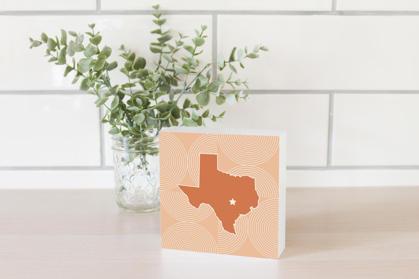 Modern Minimalist Texas Austin Star | Wood Block | Eaches | Min 4