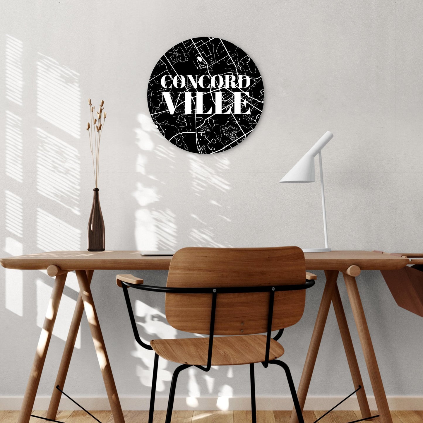 Minimalistic B&W Pennsylvania Concordville Map | Wood Sign | Eaches | Min 1