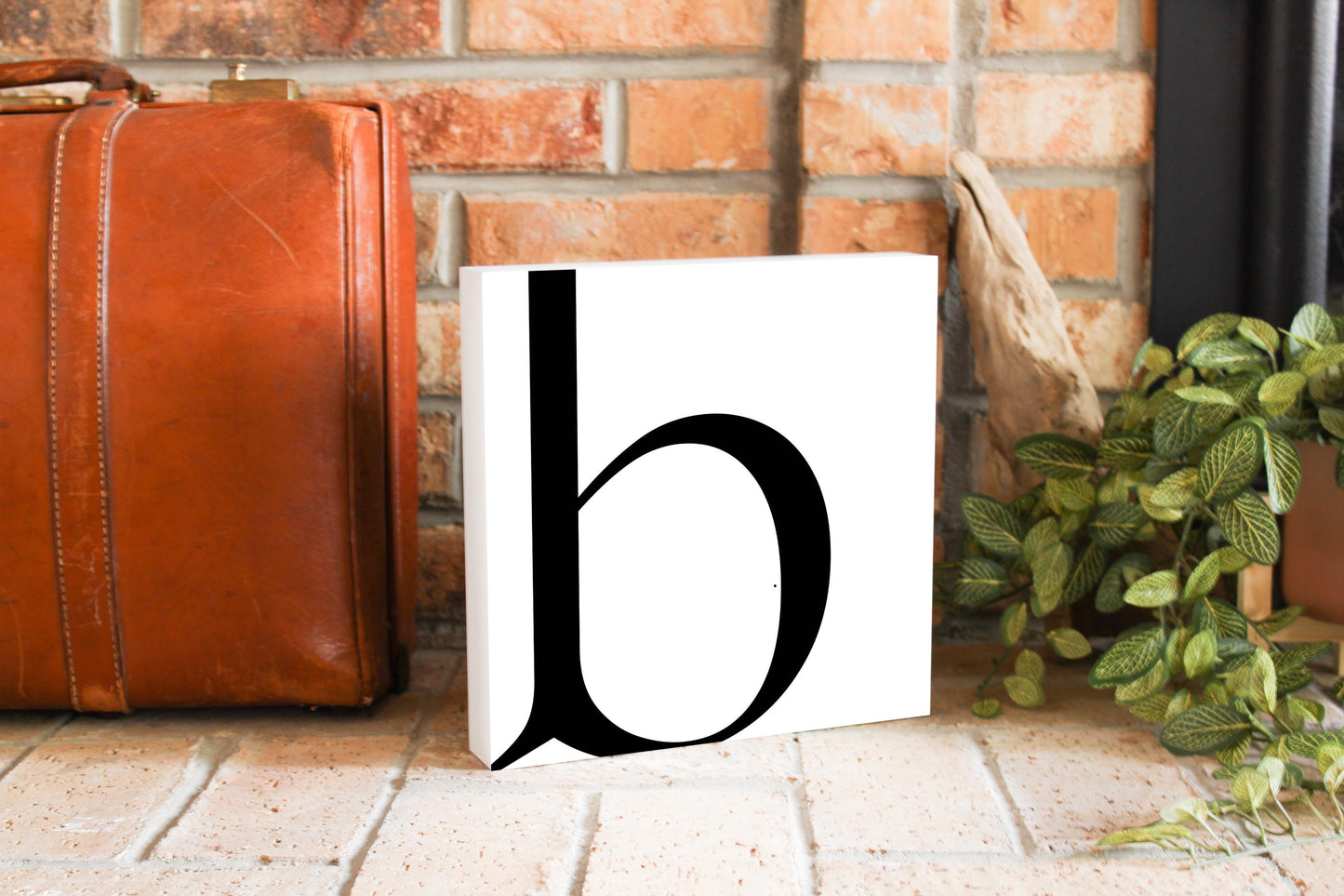Minimal Monogram B | Wood Block | Eaches | Min 2