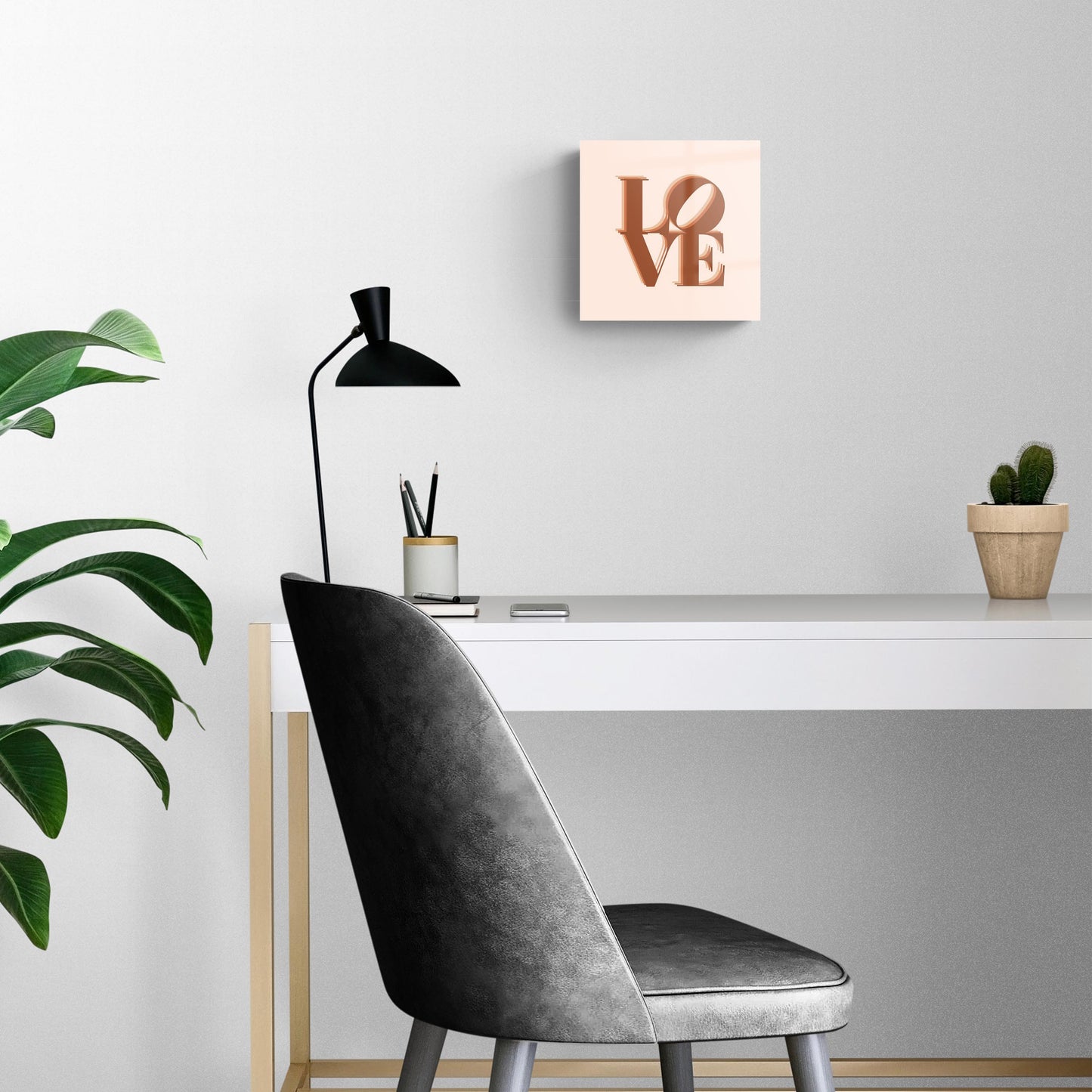 Modern Minimalist Pennsylvania Love Light | Hi-Def Glass Art | Eaches | Min 2