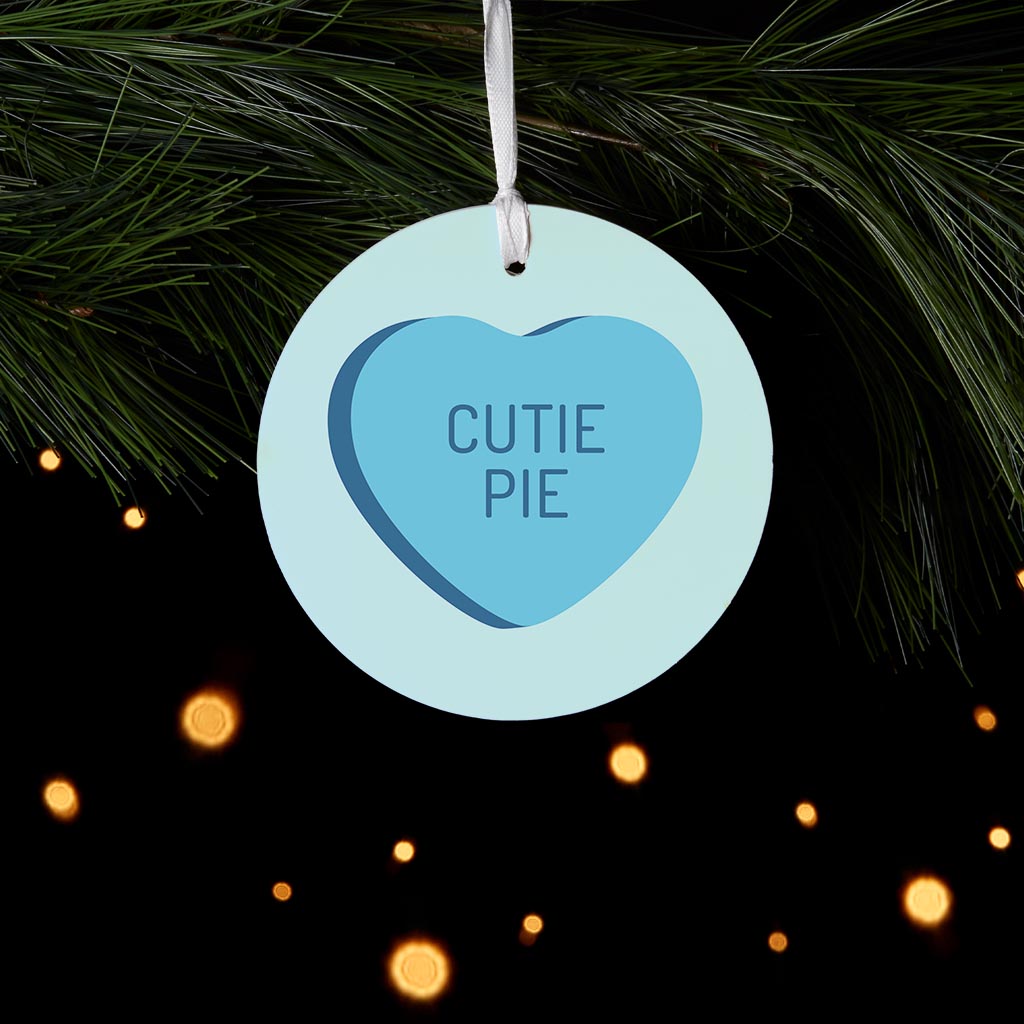 Message Hearts Cutie Pie | Wood Ornament | Eaches | Min 6