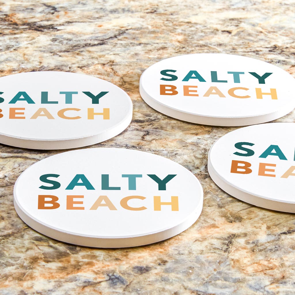 Salty Beach | Absorbent Coasters | Set of 4 | Min 2